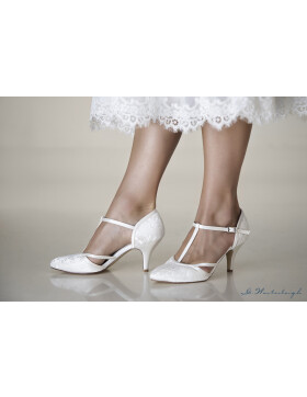 Brautschuhe Jasmine Ivory Satin / G.Westerleigh 35 Gr. SALE