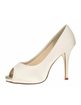 Brautschuhe Jerney Ivory Satin Peeptoes 3 - 36