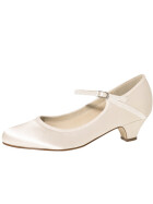 Brautschuhe Marsha Ivory Satin/ Off White Fine Glitter 5,5 -38,5