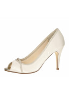 Brautschuhe Chelsey Ivory Satin Fine Glitter SALE 3,5 - 36,5