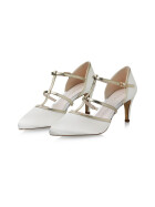 Brautschuhe Lindy Ivory Satin/ Gold 5 - 38