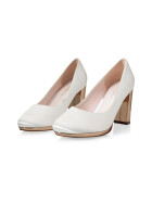 Brautschuhe Clair Ivory Satin/ Rose-Gold Mirror