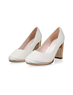 Brautschuhe Clair Ivory Satin/ Rose-Gold Mirror 4,5 - 37,5