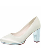 Brautschuhe Clair Ivory Satin/ Silver Mirror