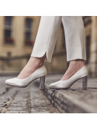 Brautschuhe Clair Ivory Satin/ Silver Mirror