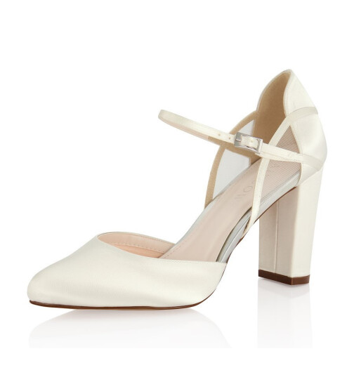 Brautschuhe Jacki Ivory Satin/ Mesh