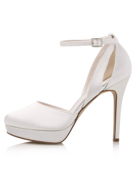 Brautschuhe Makenzi Ivory Satin 5,5 -38,5