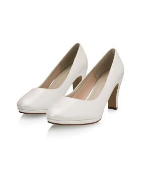 Brautschuhe Crazy Flirt Ivory Leather Look 6,5 - 39,5