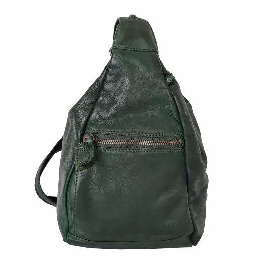 Brusttasche Sling Rucksack Schultertasche, LEDER Crossbody UNISEX Umh&auml;ngetasche Sporttasche Kompatibel Reise Daypack Used Look CL 36137