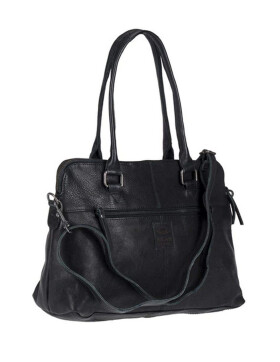 Bear Design  Damen Tasche Leder, Henkeltasche,Schultertasche, Shopper  CP 1177 schwarz