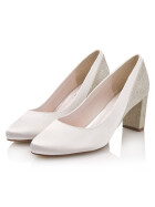 Sintia Ivory Satin/ Silver Fine Glitter 3,5 - 36,5