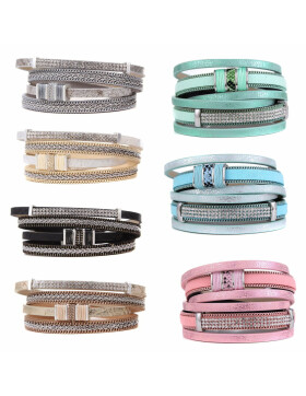 Damen Armband Wickelarmband mit &amp; Strass/Perlen...