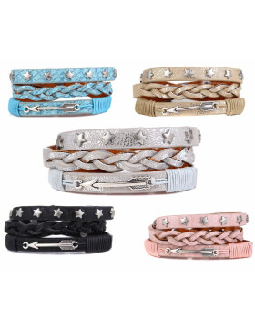 Damen Armband Wickelarmband mit Sternen...