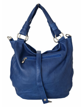 Damen Leder Tasche Schultertasche italienische Handarbeit, Umh&auml;ngetasche gr&ouml;&szlig; Royal Blau