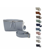 Trendige Damen H&uuml;fttasche mit Gurt, Brusttasche, G&uuml;rteltasche,Crossbody Bag, Umh&auml;ngetasche ital.  Echtleder