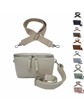 Damen Mode H&uuml;fttasche mit Gurt, Brusttasche mit bereitem Gurt, G&uuml;rteltasche,Crossbody Tasche, Umh&auml;ngetasche italienisches Echtleder